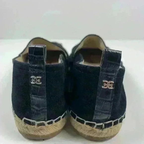 Sam Edelman Womens Carrin Platform Espadrille Slip-On Black Suede 8 Sandal Shoe - Picture 9 of 15